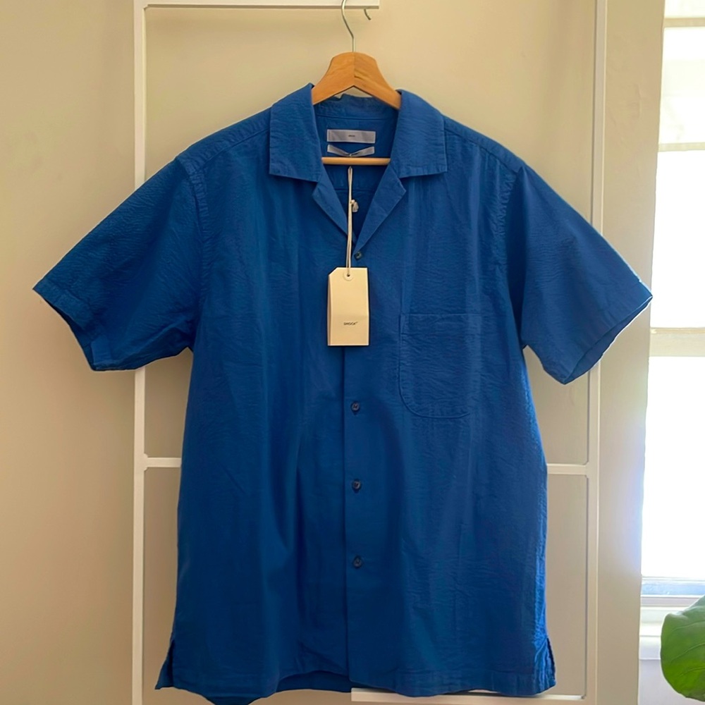 Smock Seersucker Camp Shirt New